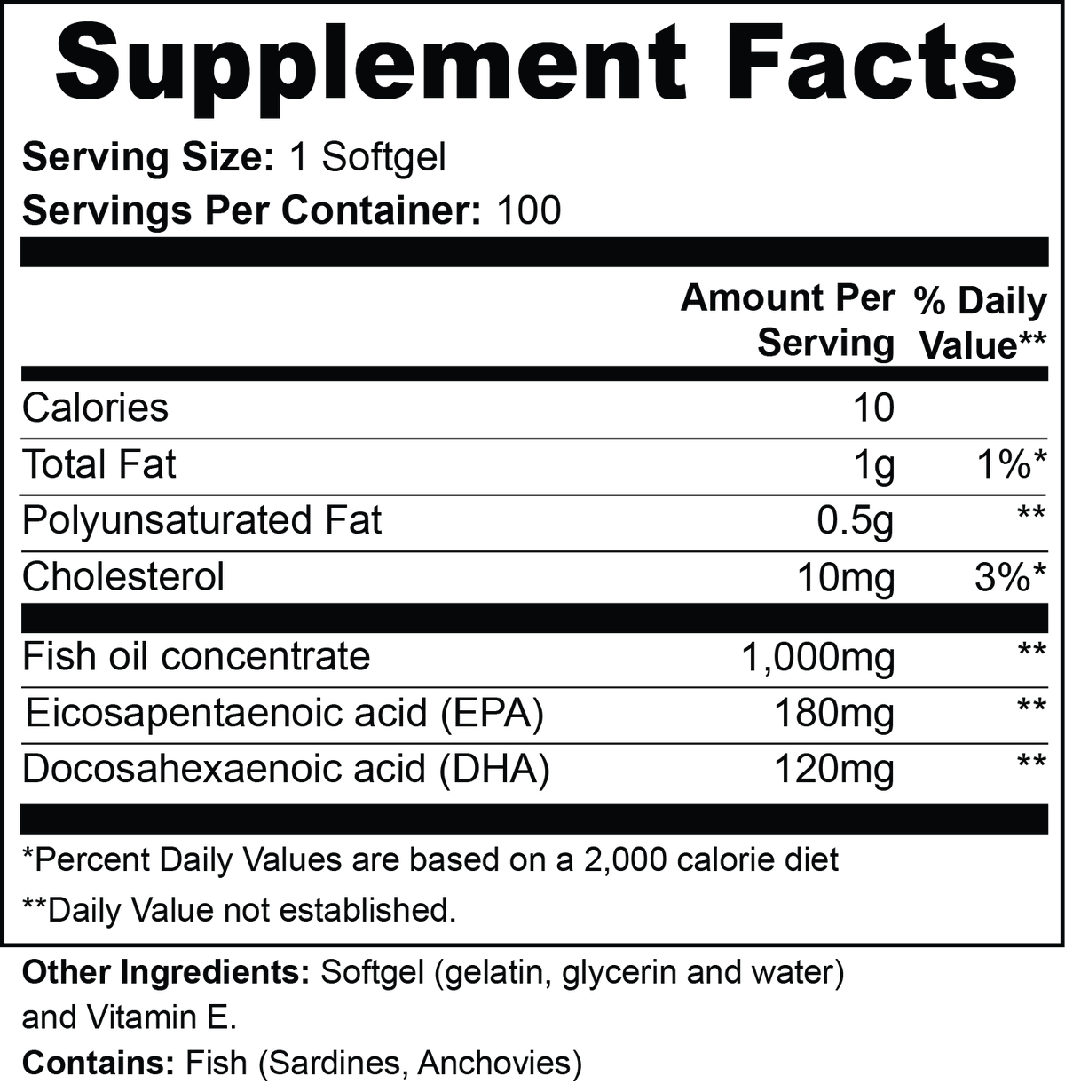 Omega-3 EPA 180mg + DHA 120mg by Ruta Supps — product image 5 of 5
